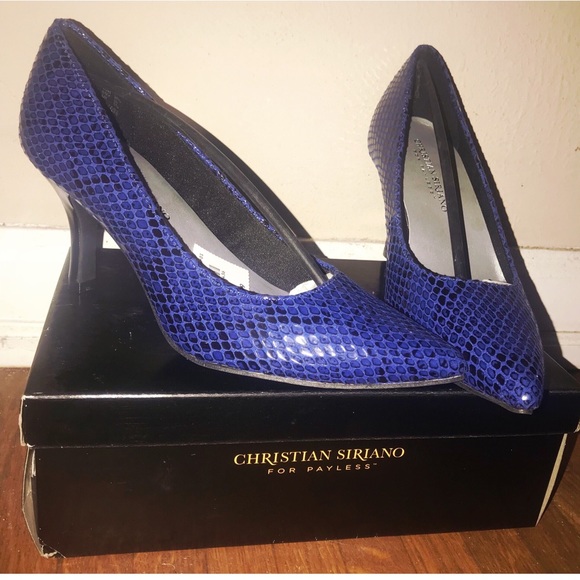 blue heels payless